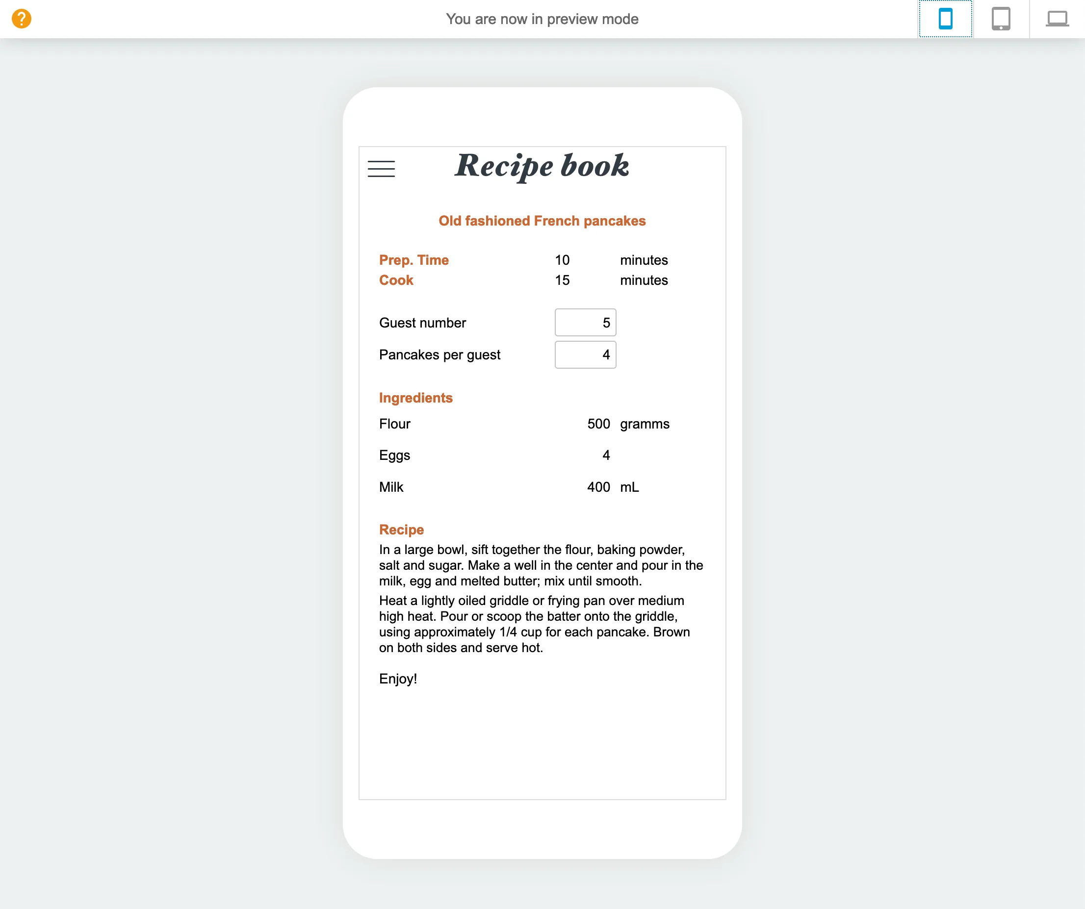 How to convert an Excel spreadsheet into a mobile app